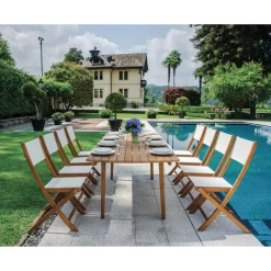 Tavolo allungabile da giardino in acacia 180/240x90 cm