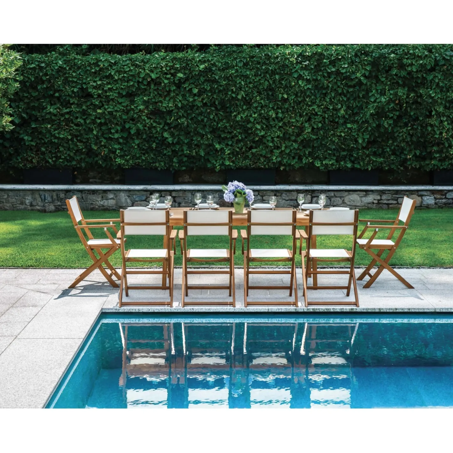 Tavolo allungabile da giardino in acacia 180/240x90 cm