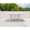 Tavolo allungabile da giardino in alluminio bianco 104-208x75 cm