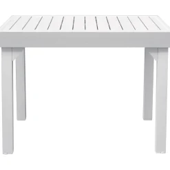 Tavolo allungabile da giardino in alluminio bianco 104-208x75 cm