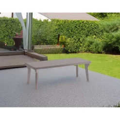 Tavolo allungabile da giardino Bergen 160-220x90x74 cm cappuccino