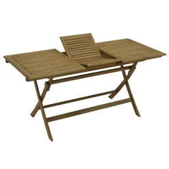 Tavolo allungabile da giardino in acacia 120-160x70x76 cm