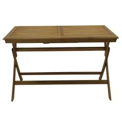 Tavolo allungabile da giardino in acacia 120-160x70x76 cm