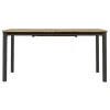 Tavolo allungabile da giardino in teak e alluminio 150/210x90 cm