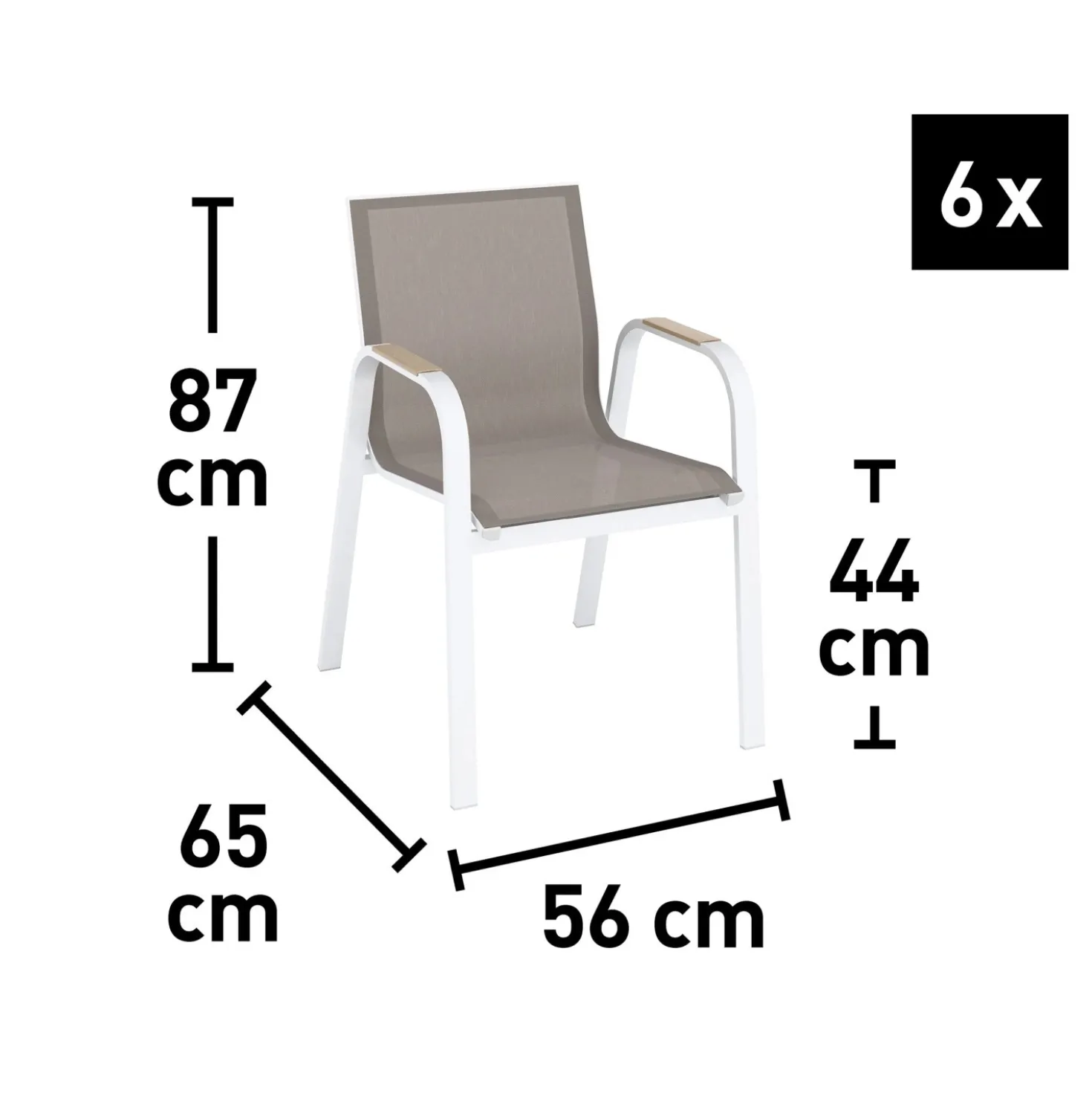 Tavolo allungabile da giardino Butterfield allu beige 155/246x100x75.5 cm