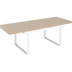 Tavolo allungabile da giardino Butterfield allu beige 155/246x100x75.5 cm