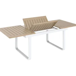 Tavolo allungabile da giardino Butterfield allu beige 155/246x100x75.5 cm