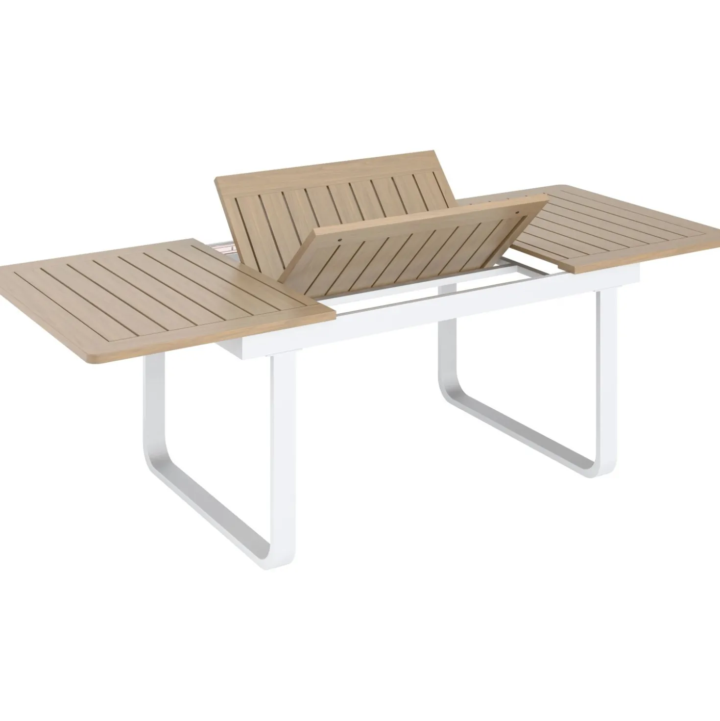Tavolo allungabile da giardino Butterfield allu beige 155/246x100x75.5 cm