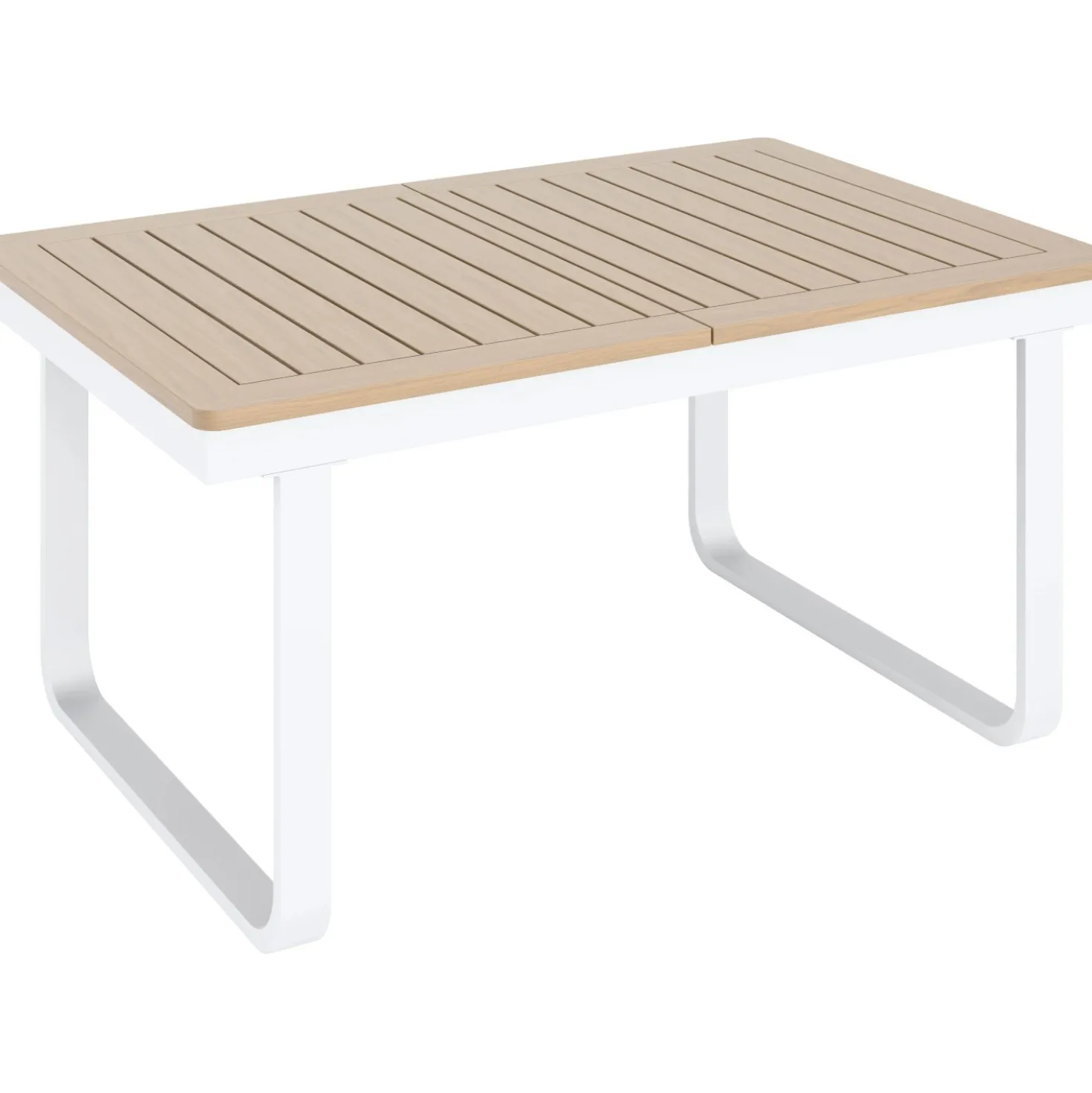Tavolo allungabile da giardino Butterfield allu beige 155/246x100x75.5 cm