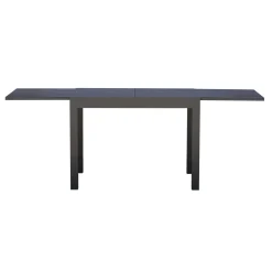 Tavolo allungabile da giardino in alluminio grigio scuro 104-208xH75 cm