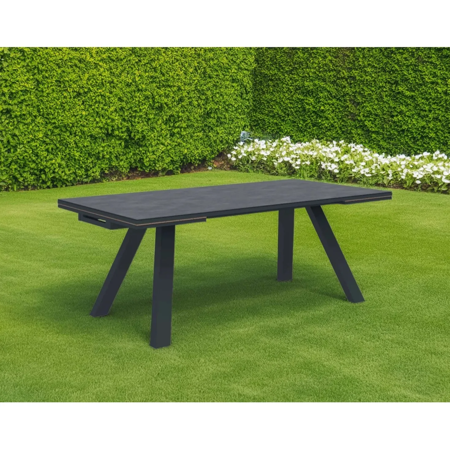 Tavolo allungabile da giardino Gilroy in alluminio 200/290x100xH74 cm