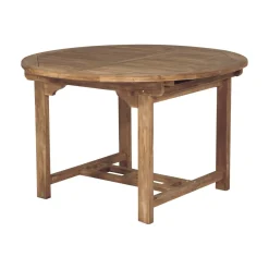 Tavolo allungabile da giardino tondo in teak 120/170x120 cm