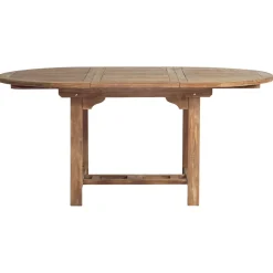 Tavolo allungabile da giardino tondo in teak 120/170x120 cm