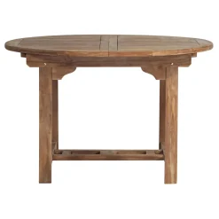 Tavolo allungabile da giardino tondo in teak 120/170x120 cm