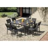 Tavolo allungabile da giardino in alluminio grigio scuro 100-150xH77 cm