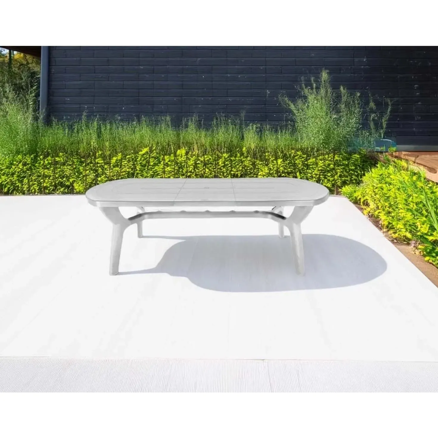 Tavolo allungabile da giardino Pagoda in plastica 180-230x30x90x cm