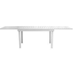 Tavolo allungabile da giardino in alluminio bianco 135/270x90,5 cm