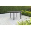 Tavolo allungabile da giardino Cliv in alluminio antracit 80/160x80 cm