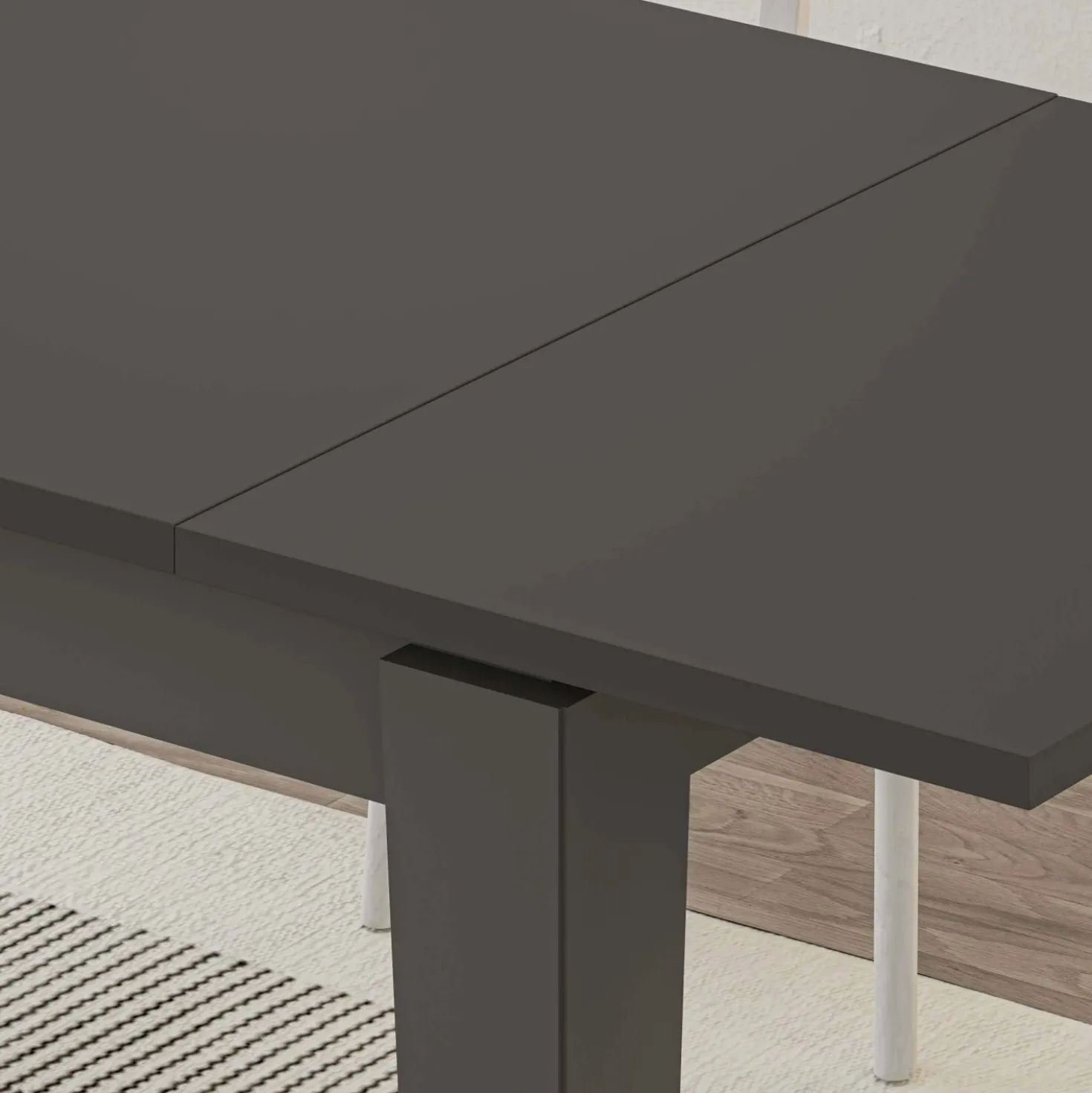 Tavolo allungabile da pranzo Tolmen antracite 140x80 cm