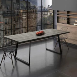 Tavolo allungabile da pranzo Lavinya grigio 170x90x75 cm