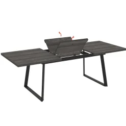 Tavolo allungabile da pranzo Lavinya grigio 170x90x75 cm