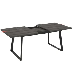Tavolo allungabile da pranzo Lavinya grigio 170x90x75 cm