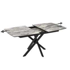 Tavolo allungabile da pranzo Filis nero 145x90x476 cm