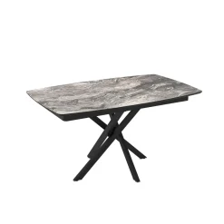 Tavolo allungabile da pranzo Filis nero 145x90x476 cm