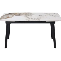 Tavolo allungabile da pranzo Quincy top ceramica marmo 150/210x85x75 cm