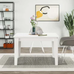 Tavolo allungabile da pranzo Megaron bianco 120x80 cm