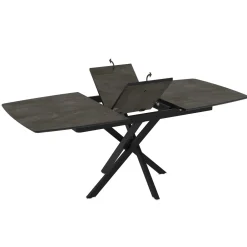 Tavolo allungabile da pranzo Filis nero 145x90x476 cm