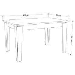 Tavolo allungabile da pranzo Tolmen rovere 140x80 cm