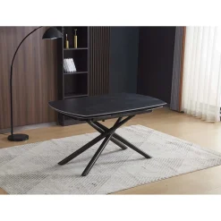 Tavolo allungabile da pranzo Astrid marmo nero 140x90x76 cm