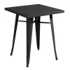 Tavolo alto da giardino in lamiera nero 60x60xH73 cm