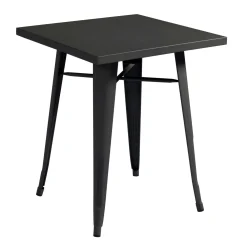 Tavolo alto da giardino in lamiera nero 60x60xH73 cm