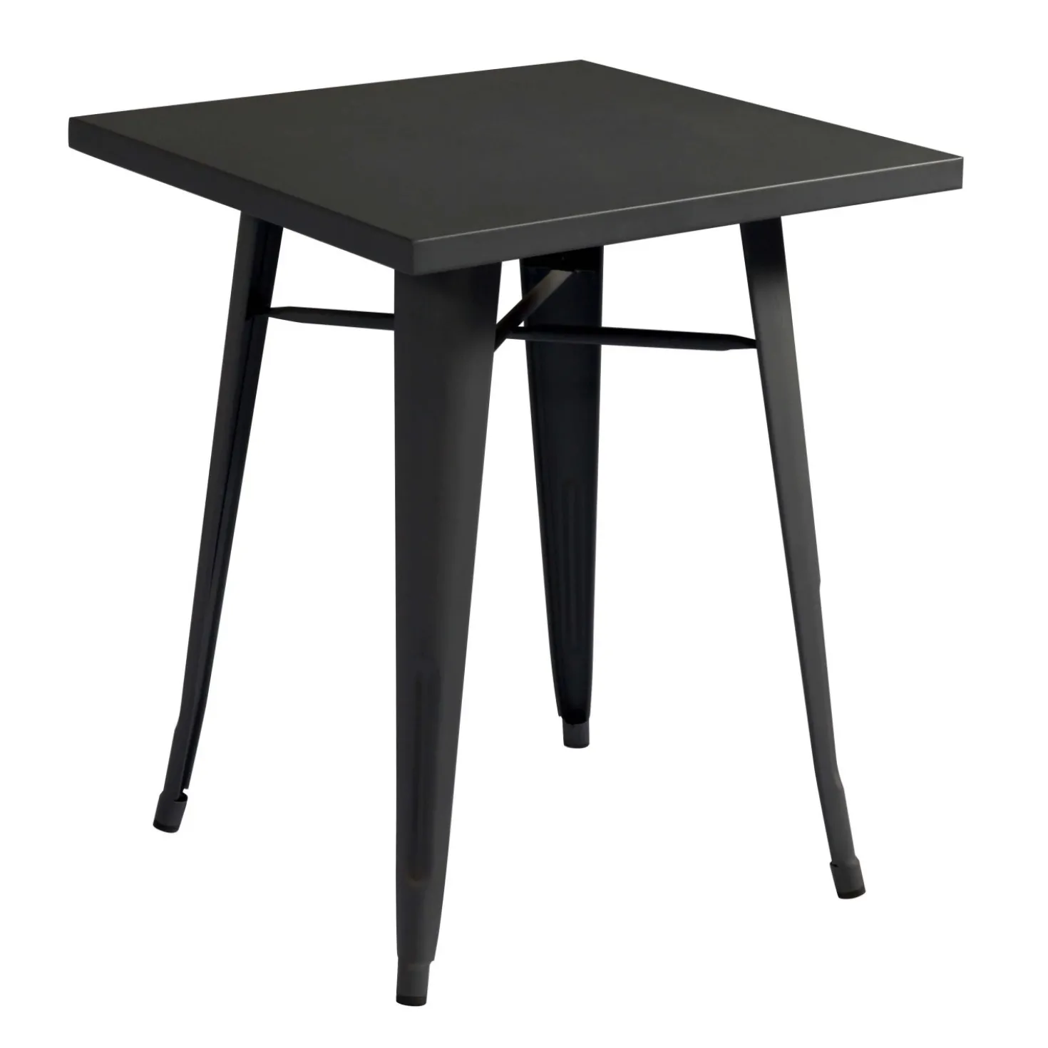 Tavolo alto da giardino in lamiera nero 60x60xH73 cm