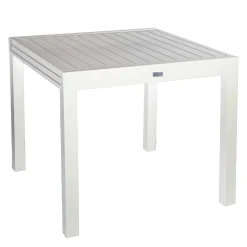 Tavolo da giardino allungabile Sullivan in alluminio bianco 90/180 cm H 73 cm
