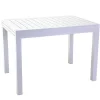 Tavolo da giardino allungabile Cleveland in alluminio bianco 125/250x75x75 cm