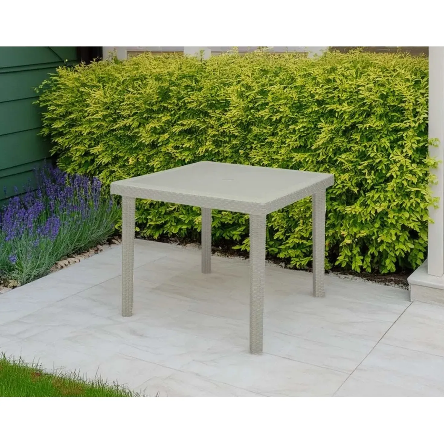 Tavolo da giardino Boheme in materiale ecologico 90x90 cm iuta