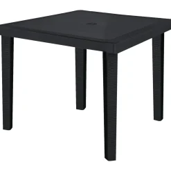 Tavolo da giardino Boheme in materiale ecologico 90x90 cm antracite