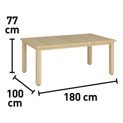 Tavolo da giardino Canston in legno di acacia 180x100x77 cm