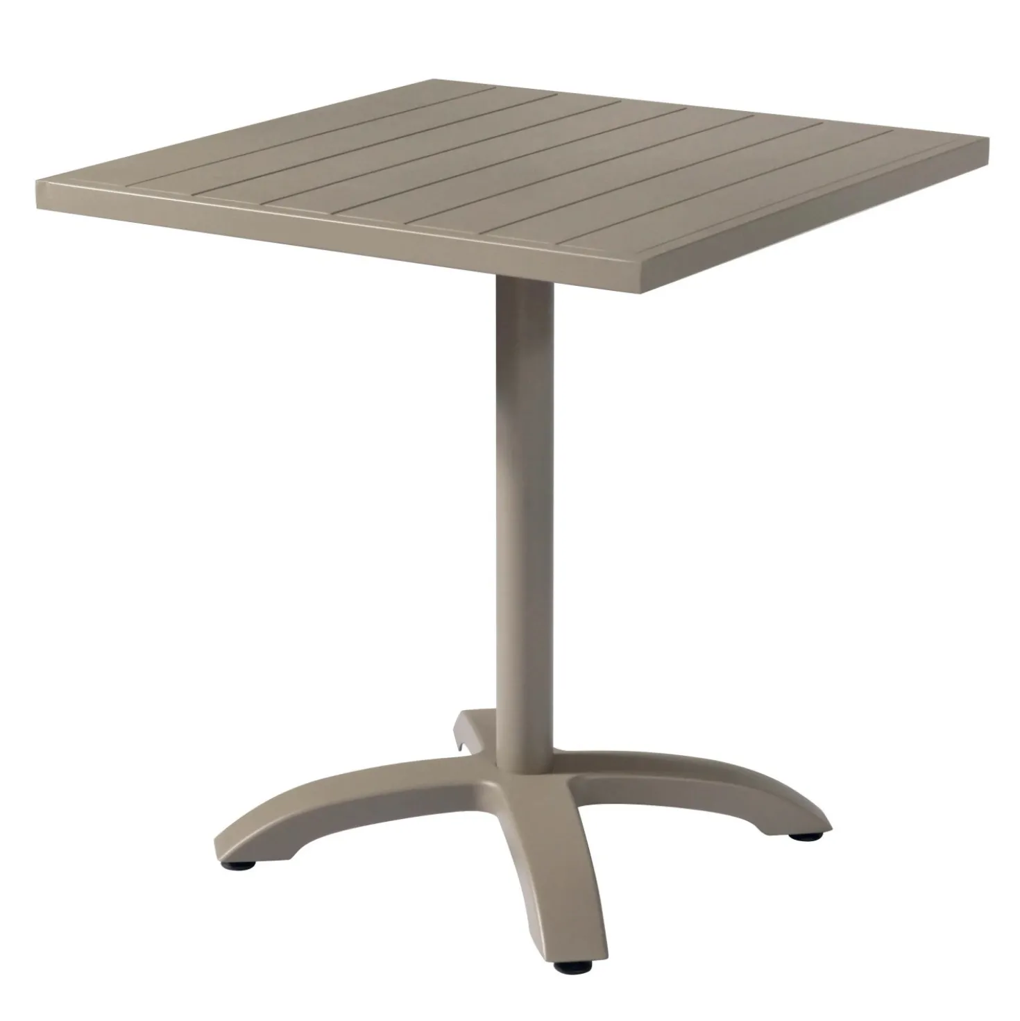 Tavolo da giardino Contract in alluminio tortora 70x70xH75 cm