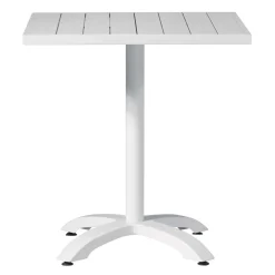 Tavolo da giardino Contract in alluminio bianco 70x70xH75 cm