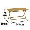 Tavolo da giardino Fontanillo in legno di acacia 140x80 cm