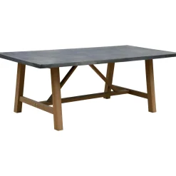 Tavolo da giardino Garey in poliresina e legno di eucalipto 220x100xH74 cm