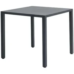 Tavolo da giardino impilabile Contract in acciaio antracite 80x80 cm