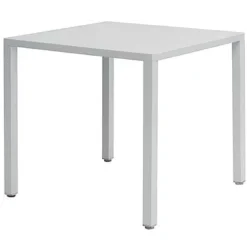 Tavolo da giardino impilabile Contract in acciaio bianco 80x80 cm