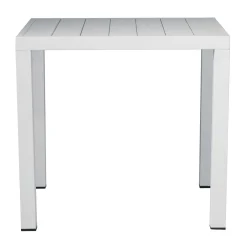 Tavolo da giardino in alluminio bianco 80x80 cm