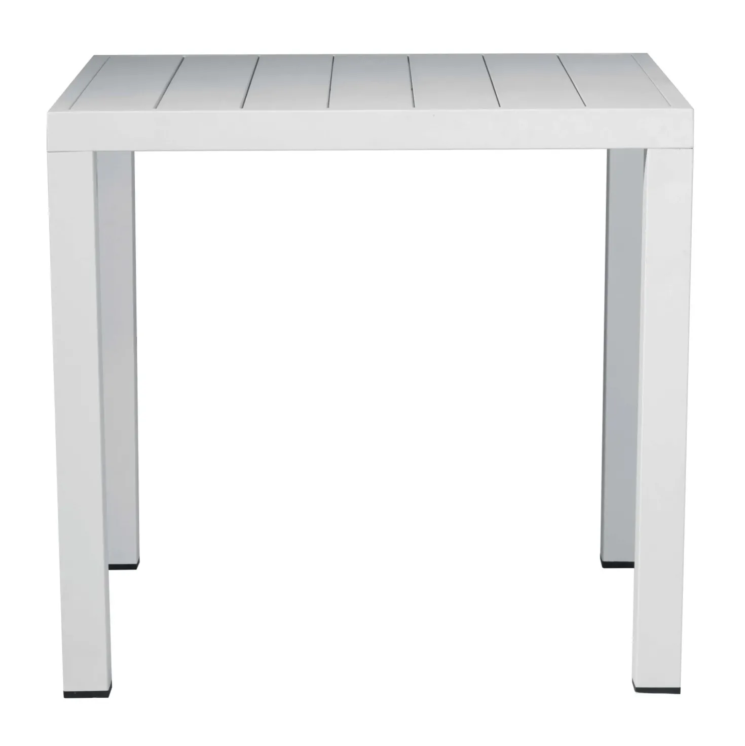 Tavolo da giardino in alluminio bianco 80x80 cm