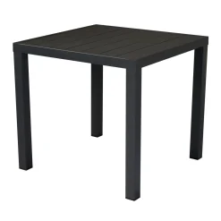 Tavolo da giardino in alluminio antracite 80x80 cm